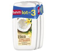 TAHITI - Flacon Gel douche Huile Coco et Vanille - Hydratation naturelle - Lot de 3x250ml