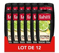 TAHITI - Gel Douche Tahiti Citron Vert & Huile de Coco - Formule à Base d'Ingrédients d'Origine Naturelle - Lot de 12 x 250 ml