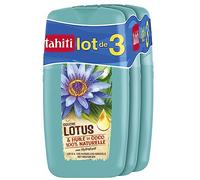 TAHITI - Gel Douche Tahiti Lotus & Huile de Coco - Formule à Base d'Ingrédients d'Origine Naturelle - Lot de 3 x 250 ml