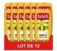 TAHITI - Gel Douche Tahiti Vanille & Huile de Coco - Formule à Base d'Ingrédients d'Origine Naturelle - Lot de 12 x 250 ml