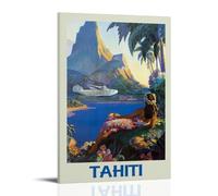 Tahiti - Impressions de décoration murale moderne ultra claire, affiches décoratives exquises pour bureau, salon et chambre, style cadre, 40 x 60 cm