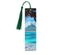 Tahiti Lot de 5 marque-pages en bois avec pompons pour femme