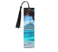 Tahiti Lot de 5 marque-pages en bois avec pompons pour femme