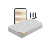TAHITI - Pack Matelas + Lattes 90x190 + Pieds - Altobuy