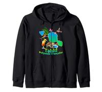 Tahiti Polynésie Française Cocktail Ananas Colibri Tortue Sweat à Capuche