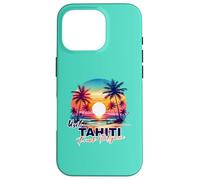 Tahiti Polynésie Française Coucher de Soleil Plage Palmier Voyage Souvenir Coque pour iPhone 16 Pro