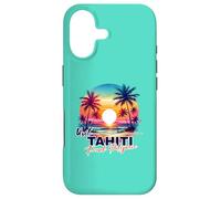 Tahiti Polynésie Française Coucher de Soleil Plage Palmier Voyage Souvenir Coque pour iPhone 17