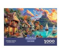 Tahiti Puzzle 1000 Pièces pour Tous Âges - Jeu Éducatif en Papier Recyclé, Défi Et Décoration pour La Maison 52x38cm/1000pcs