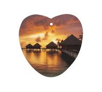 Tahiti Resort Désodorisant de voiture à suspendre - Tablettes d'aromathérapie - Longue durée - Forme d'amour - Pour véhicules, chambre à coucher, armoire - Style gris