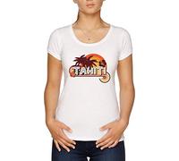 Tahiti Ses Une Magique Endroit T-Shirt Femme Blanc