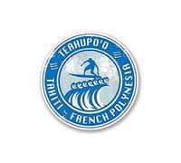 Tahiti Teahupo'o Polynésie surf french polynesia logo 29 autocollant adhésif sticker - Taille : 17 cm
