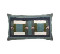 Taho Coussin Brodé Vert de Gris 30 x 50