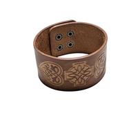 tahora Bracelet cuir médiéval pour homme. Cuir véritable, motifs celtiques, fait main
