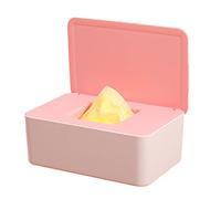 TAHUAON Boîte de rangement pour masque avec couvercle, distributeur de masque facial, boîte de rangement multifonctionnelle en plastique jetable pour la maison, le bureau, l'école, la voiture, rose