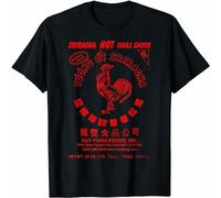TAI BANG Casual T-Shirt New Limited Funny Spicy Sriracha Hot Chili Sauce Food Lover GiftBlack Black M