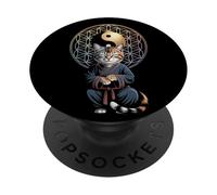 Tai Chi Chat Yin Yang Fleur de Vie Arts Martiaux Chaton PopSockets PopGrip Adhésif