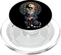 Tai Chi Chat Yin Yang Fleur de Vie Arts Martiaux Chaton PopSockets PopGrip pour MagSafe