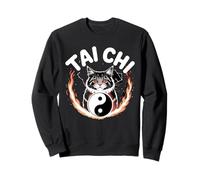 Tai Chi Chat Yin Yang Fleur de Vie Arts Martiaux Chaton Sweatshirt
