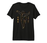 Tai Chi Chuan Pose Méditation Chinoise Arts Martiaux T-Shirt Haut de Gamme