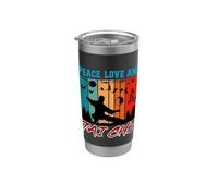Tai Chi Débutants/Étudiant de Tai Chi Paix, Amour et Tai Chi Gobelet isotherme en acier inoxydable double paroi