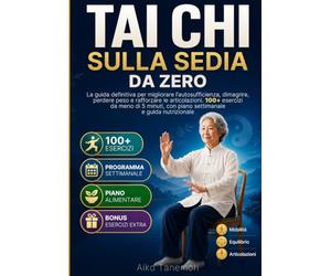 Tai Chi sulla Sedia da 0: La Guida Definitiva per Migliorare l’Autosufficienza, Perdere Peso e Rafforzare le Articolazioni. 100+Esercizi da Meno di 5 Minuti, Piano Settimanale e Guida Nutrizionale