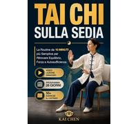 TAI CHI SULLA SEDIA: La Routine per principianti da meno di 10 Minuti per Ritrovare Equilibrio, Forza e Autosufficienza, con Esercizi Illustrati e Programma di 28 Giorni + Video Lezioni