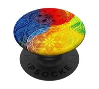 Tai Chi Yin Yang Cinq Éléments Bagua Chinois Wushu Feng Shui PopSockets PopGrip Adhésif