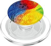 Tai Chi Yin Yang Cinq Éléments Bagua Chinois Wushu Feng Shui PopSockets PopGrip pour MagSafe