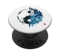 Tai Chi Yin Yang Etat de débit d'eau Méditer l'harmonie en Mouvement PopSockets PopGrip Adhésif