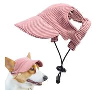 Tai Dog Casquette de soleil, chapeau de protection solaire pour chien, casquette de baseball réglable avec trous d'oreille pour animaux de compagnie (rose, taille XS)