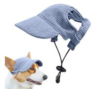 Tai Dog Casquette de soleil, chapeau de protection solaire pour chien, casquette de baseball réglable avec trous d'oreille pour animaux de compagnie (bleu, taille XL)