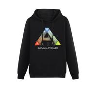 TAI DU Ark Survival Evolved Game Logo Poster Black Printing Graphic Mens Sweatshirts Unisex Hooded S