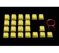 Tai-Hao Lot de 22 touches en caoutchouc TPR pour claviers de jeu Cherry MX Profil OEM Rétrolite (Zinc Jaune)