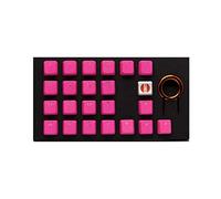 TAI-HAO Lot de 22 touches rétroéclairées en caoutchouc - Compatible avec les claviers Cherry MX Switch (rose fluo)