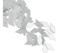 TAIANIJ Lot de 300 carreaux de miroir en forme de losange, autocollants, petits, en acrylique, mosaïque, pour bricolage, art, salon, mur
