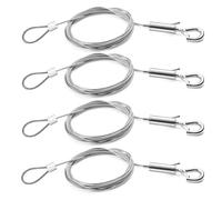 TAIANJI 4 Pièces Ajustable Fil de Suspension pour Cadre Photo 2 m Câble de Acier Inoxydable 1.5mm Fil d'Acier Inoxydable Cable Metallique pour Pendaison Jardin Maison