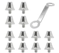 TAIANJI Lot de 12 crampons de rechange en métal pour chaussures de football - Compatibles avec les chaussures de football avec crampons - Crampons pour toutes les chaussures de football - 11 mm - 13