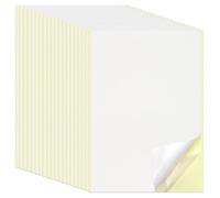 TAIANJI Lot de 20 feuilles de film adhésif double face transparent - Format A5 - Extra fort - En tissu avec doublure jaune - Pour travaux manuels - 21,5 x 15 cm