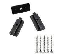 TAICHEUT Lot de 200 clips en T composites avec vis noires, clips cachés pour terrasse, fixations cachées universelles
