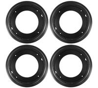 TAICHEUT Lot de 4 supports ronds noirs de 30,5 cm, plateau tournant, base épaisse Lazy Susan, plaque de roulement rotative pour plateau de service, table, cuisine
