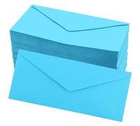 TAICHEUT Lot de 400 enveloppes à rabat en V pour lettres, cartes postales, cartes de vœux et invitations Bleu 22,9 x 10,2 cm
