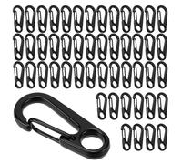 TAICHEUT Lot de 50 mini mousquetons en métal de 3,3 cm pour clés, sacs à dos, matériel de pêche