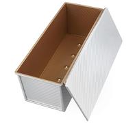 TAICHEUT Pullman Moule à pain 34 x 13,5 x 12 cm avec couvercle, 1 000 g, anti-adhésif, en alliage d'aluminium, pour la cuisson du pain, des gâteaux, des desserts, des sandwichs