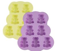 Taicols 2 Pièces 3D 7 Cavités Moule En Silicone Oursons Antiadhésif Moules à Forme Spécifique De Cuisine Moule En Silicone Pour Gâteau Au Chocolat Cupcake Et Gelée Dessert Décoration Muffins