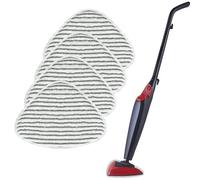 Taicols 4 Pcs Housses En Microfibre Balai Vapeur Steam Accessoire,Capacité D'absorption Et Réutilisation,Chiffon Lingette En Microfibre Pour Balai VapeurSteam Et Steam (Rayures grises)