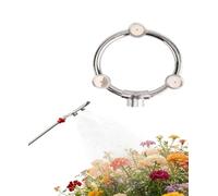 Taicols Buse D'atomisation Buse Circulaire à Jardin En Acier Inoxydable Pulvérisateur Poreux Annulaire Pour Pulvérisation De Tuyau D'arrosage Multifonction Pulvérisateur Léger (3 têtes: environ)