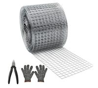 Taicols Grillage métallique galvanisé à mailles fines - 10 cm x 6 m - Pour clôture de jardin, poulet, poulet - En métal soudé - Pour volaille, cage de nettage, projets de bricolage, protection du