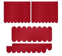 Taicols Lot de 21 bardeaux de toit autocollants pour nichoir à oiseaux, bardeaux de toit imperméables, mini bardeaux de toit, tuiles, nichoir à lapin, hôtel à insectes (rouge)
