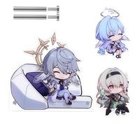 TaiCy Honkai Star Rail Support en Acrylique Magnétique 2-en-1 : Comprend 3 Personnages et Un Canapé - Utilisable comme Support d’Affichage ou Magnets de Frigo (Star-Magnetic Stand-Sunday)