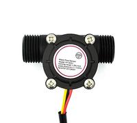Taidacent YF-S201 Capteur de débit d'eau à effet Hall 4/6 points G1/2/3/4 Interface G1/2/3/4 Capteur de mesure du débit d'eau Chauffe-eau Distributeur d'eau Débitmètre Hall (noir YF-S201 4 points G1/2